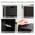 thumbnail image 6 of Ktaxon Bathroom Floor Storage Cabinet with 4 Drawers, Small Cabinet for Bedroom Kitchen, MDF Black, 6 of 8