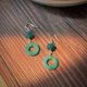 thumbnail image 4 of Pendientes de plata 925 pendientes colgantes verdes para mujer, 4 of 7