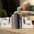 thumbnail image 2 of UTC11229-AST Ceramic British Bulldog Figurine Bookend Assortment of Two Gloss Finish White, 2 of 2