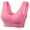 Pink, variant on Women's Pure Comfort Wireless Lace Longline Bras for Women Adjustable Padded Bralette Full-Coverage Everyday Bra 3 Packs
