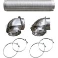 thumbnail image 3 of Builders Best 110050 Semi-Rigid Dryer Vent Kit with Close Elbow, Silver, 3 of 5