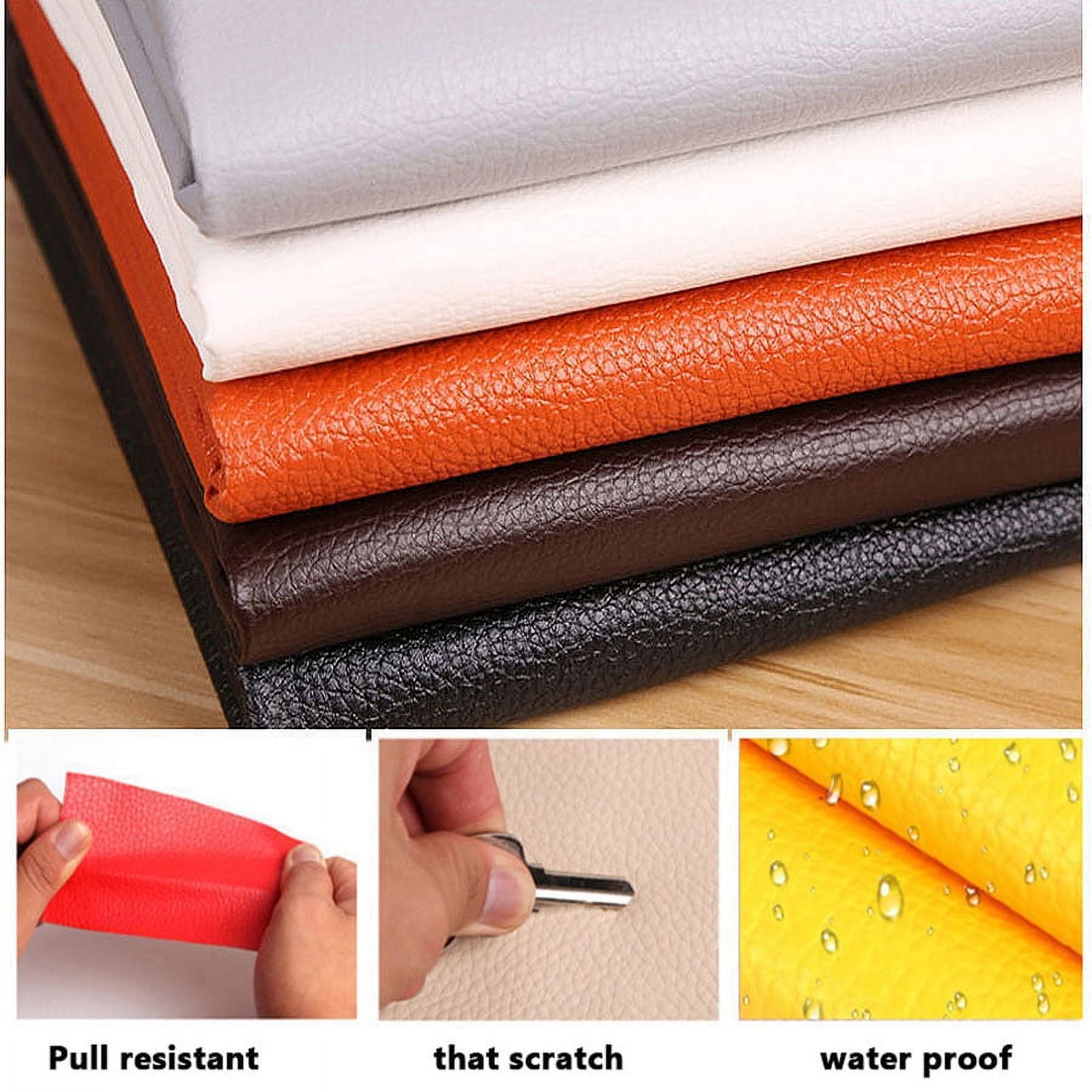 Shukii Leather Repair Tape Self Adhesive Repair Leather Patch Leather Patches For Furniture Leather Repair Patch For Car Seats,Cabinets,Handbags Grey,100*69cm