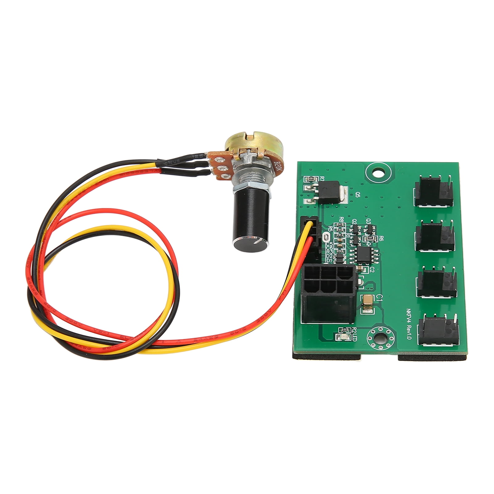 4 Pin Fan Adapter, 4 Way With Cable Chassis Fan 4 Way Splitter 6Pin 12V