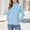 Sky Blue, variant on IUYRTFE Women's Fleece Zip-Up Jacket Stand Collar Long Sleeve Casual Coat with Pockets