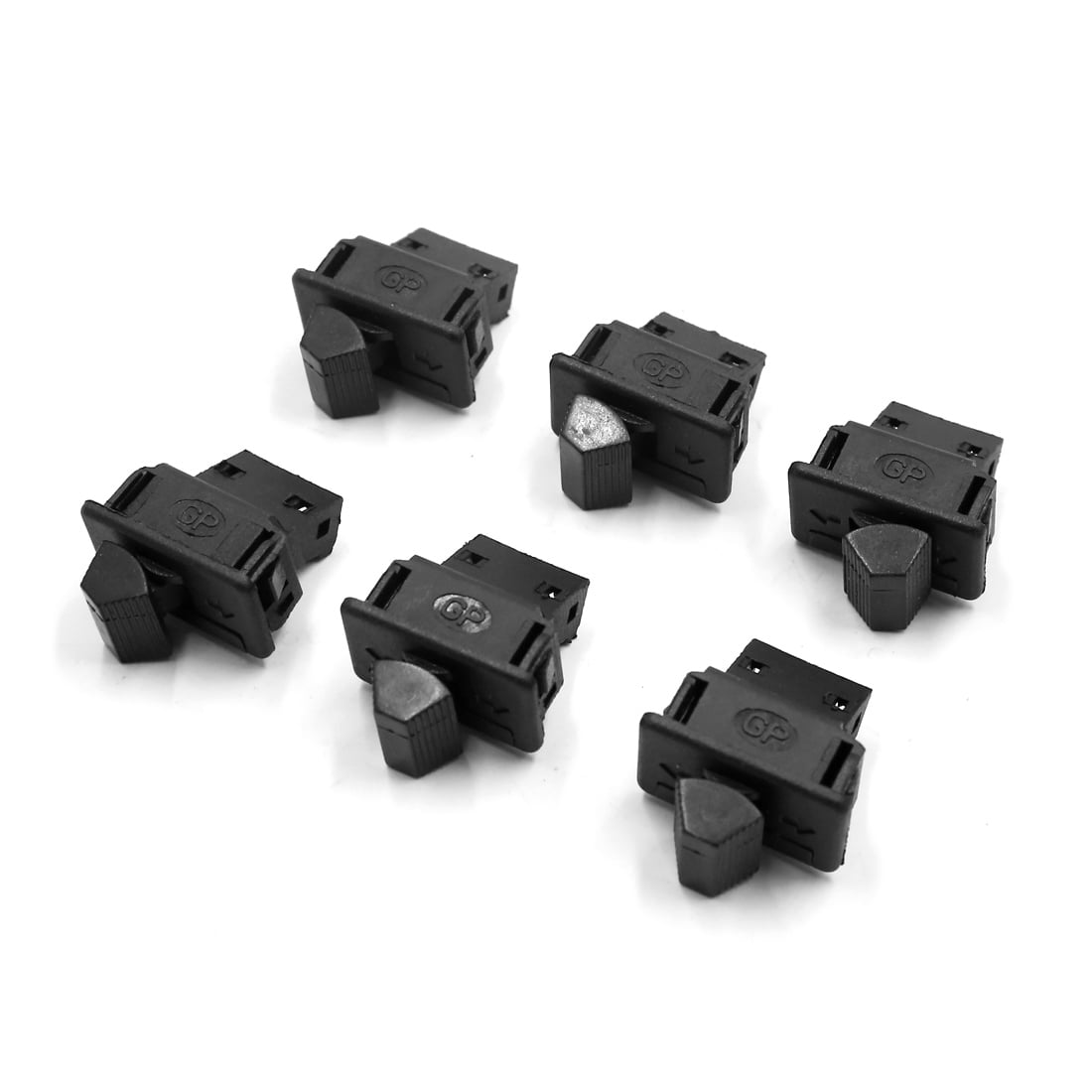 6pcs Push Button Turn Signal Light Indicator Control Switch Black for