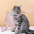 thumbnail image 5 of Floral Printed Cat Harness Set Break Away Adjustable Traction Tool, Chest Strap, Leash Rope Set, Pet Supplies, 5 of 8