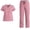 Pink, variant on mihongmao Scrubs for Women Wide Leg Short Sleeve Operating Room Nurse Hand Washing Suit Comfortable Elastic Breathable Sets Navy L