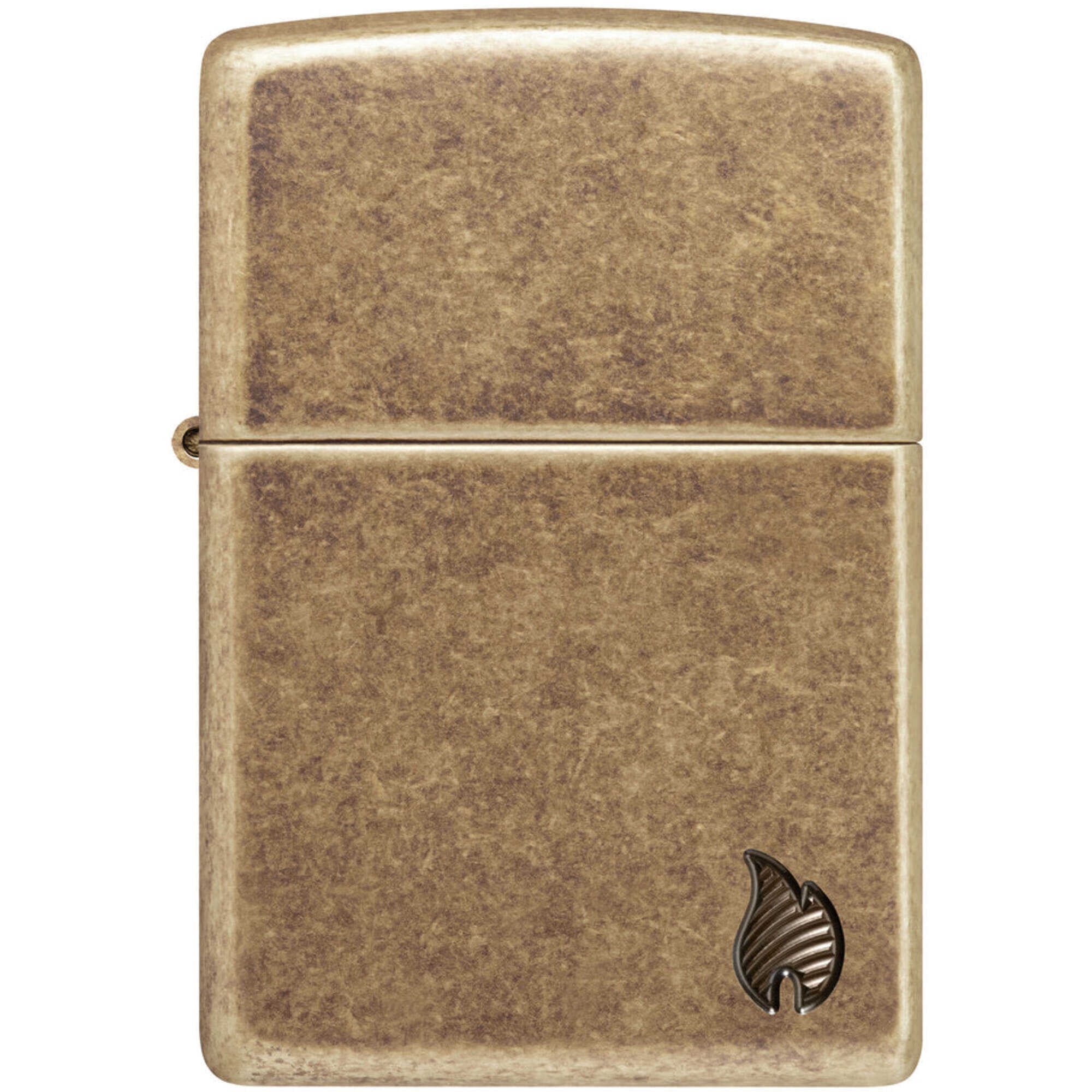 Zippo 46400 Armor Antique Brass Flame Design Pocket Lighter