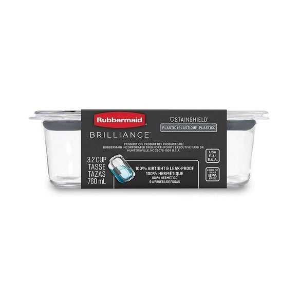 Contenedor Rubbermaid Brilliance Hermético 769 ml Transparente