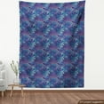 thumbnail image 3 of Ambesonne Abstract Fabric by the Yard Upholstery, Ocean Inspired Paisley, 2 Yards, Purple Blue, 3 of 4