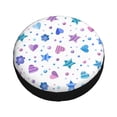 thumbnail image 2 of ZNDUO Watercolor Flower Star Abstract Pattern Spare Tire Cover, Universal Spare Tire Wheel Covers 16 inch, 2 of 8