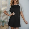 thumbnail image 4 of JGTDBPO Sleep Shirts for Women Short Sleeves Nightgown Super Soft Sleepwear Comfy Nightshirts Pullover Pajama Dress Causal Loose Fit Home Wear, 4 of 7