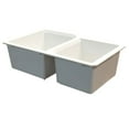 thumbnail image 6 of Transolid K-Rudo3120 Radius 31-3/4" Undermount Double Basin Granite Kitchen Sink - White, 6 of 7