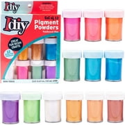 iDIY Pearl Pigment Powder (Set of 12 Mica Colors) - 6g per Bottle - Extra Fine - Great for Epoxy Resin, Dye Colorant, Candle Making, Slime, Paintings, School Projects, Gifts