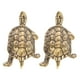 thumbnail image 1 of 2 figuras de tortuga doradas: estatuas vintage de tortuga de latón - Adorno de escritorio de metal con forma de animal, artesanía artesanal, pequeño coleccionable para decoración rústica del hogar., 1 of 8