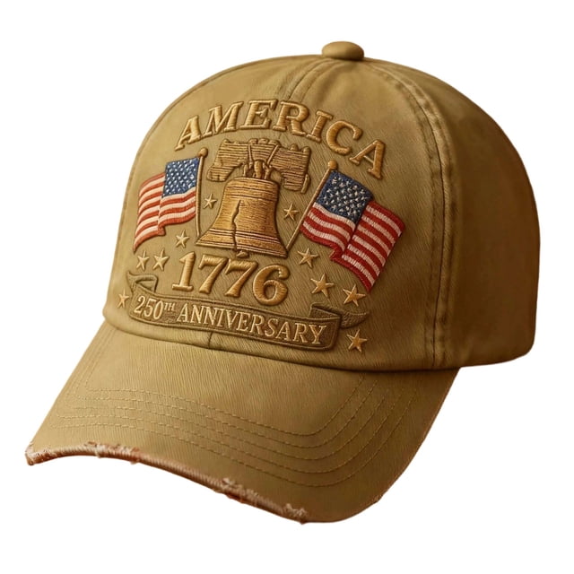Embroidered Baseball Cap Classic Anniversary Design Adjustable Snapback Hat For Everyday Casual Wear