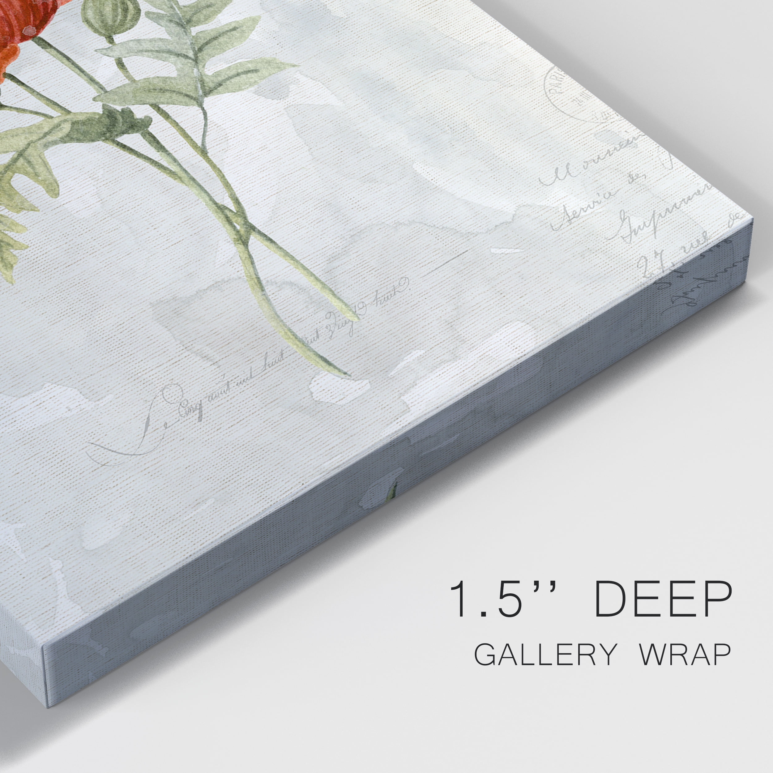 Linen Poppy Premium Gallery Wrapped Canvas - Ready to Hang - 32 x 48