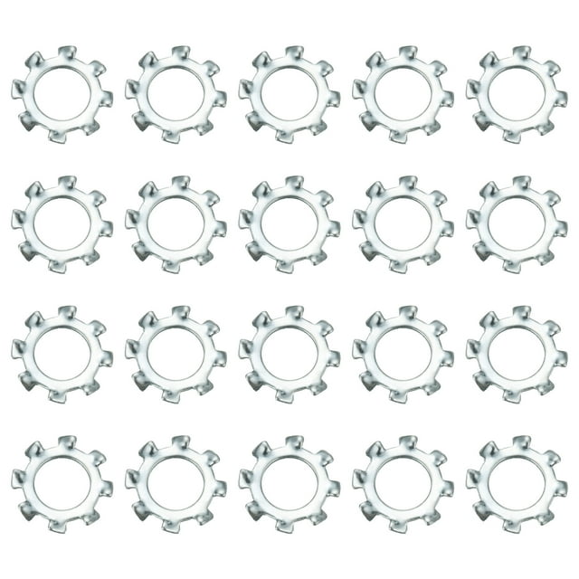50 Pcs SAE 5/16 Pouces Rondelle de Verrouillage Externe en Acier au Carbone Zincé