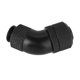 thumbnail image 4 of Adaptador de codo para sistema de refrigeración por agua con rosca G1/4, codo giratorio de 45° para tubo duro de 9,5x12,7, color negro, 4 of 8