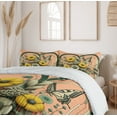 thumbnail image 2 of Ambesonne Boho Duvet Cover Set, Spring Greenery Witch Moth Art, Calking, Salmon Green Mustard, 2 of 5