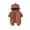 Brown, variant on 0-24 Months Baby Boys Girls Winter Warm Ear Hooded Romper Jumpsuit Jacket Overcoat Newborn Thick Down Coat