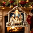 thumbnail image 4 of Christmas Ornament Nativity Scene, Acrylic Sublimation Xmas Hanging Decor, Christ Mary Gift for Holiday Home Party Tree, Fade Resistant and Easy to Hang, Christmas Nativity Decoration, 4 of 6