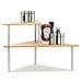 thumbnail image 3 of Cook N Home Corner Storage Shelf Organizer, Triangle, 2 Tier, Bamboo, 3 of 4