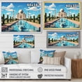 thumbnail image 4 of Designart "Sunshine over Taj Mahal Indian Art" Extra Large People Framed Wall Art - Global Blue Indian Art Bedroom Framed Canvas Wall Art, 4 of 6