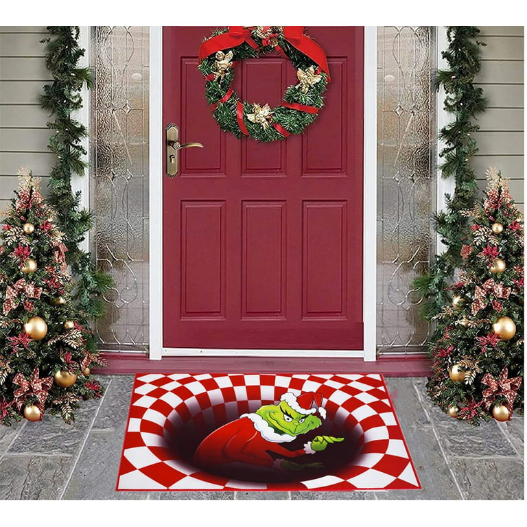 Christmas Door Mat Indoor Outdoor Entry Way Doormat for Front Door Patio  Non Slip Entrance Door Mats Xmas Holiday Decor, 24x16 Inch 
