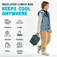 thumbnail image 4 of Fit + Fresh Connor Kids Insulated Lunch Tote with Front Zip Pocket, Boulder Gray, 4 of 8