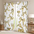 thumbnail image 2 of Manfei Kawaii Princess Bow Curtains Pack of 2 (42x84 Each), Cartoon Yellow Bow-tie Curtains Blackout, Fairy Tale Ribbon Style Bedroom Curtains, Window Curtains Bedroom Decor, 2 of 6