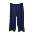 thumbnail image 5 of Ohufall Cropped Loungewear Pants for Women Straight Leg Loose Sleepwear Solid Color Comfort Pajama Pants, 5 of 6