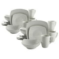 thumbnail image 1 of Gibson 102539.16RM Porcelain Zen Buffet 16pc Dinnerware Set, White (2 Pack), 1 of 7
