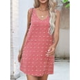 thumbnail image 6 of Women'S Casual Summer Sun Dresses Polka Dot Beach Cover Up V Neck Sleeveless Tank Dress with Pockets Pink XXL, 6 of 8