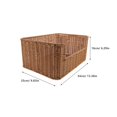 thumbnail image 2 of CHUANK Coffre de Rangement en Osier Blanc Imitation Panier Tressé Bureau en Rotin, 2 of 8