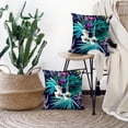 thumbnail image 5 of LALILO Throw Pillow Covers Orchid Watercolor Palm Jungle Black Cushion Cover 18" x 18", 2 Pack, 5 of 6
