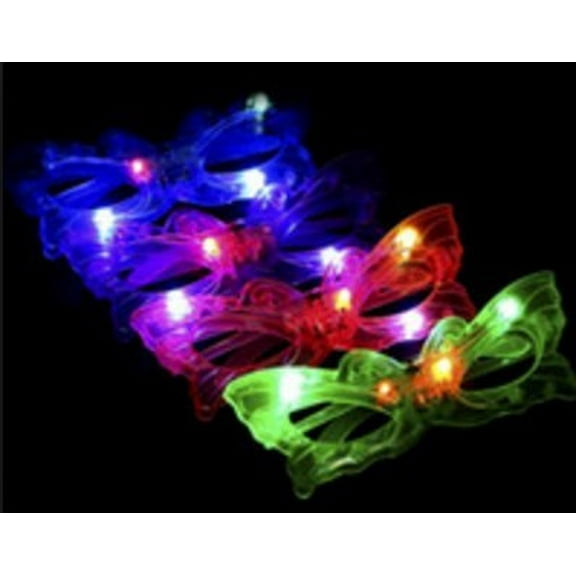 Butterfly Light Up Flashing Glasses For Children ,12 Pack assorted colors