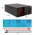 thumbnail image 4 of 4 Digits Switching DC Lab Power Supply Mini Regulated Adjustable Black USB Power Supplies 60V 30V 10A 5A Fine Regulation 0.001A ,Low-loss, 4 of 7
