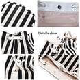 thumbnail image 3 of Black and white vertical striped crossbody bag-black, 3 of 5