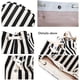 thumbnail image 3 of Bolso bandolera de rayas verticales en blanco y negro, 3 of 5