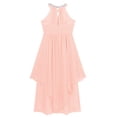 thumbnail image 5 of LiiYii Kids Girls Sleeveless Chiffon Wedding Party Flower Girl Dress Floor Length Bridesmaid Ball Light Pink 14, 5 of 6