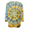 thumbnail image 5 of Trendfront Womens Tie Dye T Shirts Crewneck 3/4 Sleeve Spiral Print Relaxed Fit Casual Colorful Tee Tops, 5 of 5