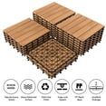 thumbnail image 7 of Yaheetech 12''x12''Interlocking Acacia Wood Flooring Tiles for Patio, Pack of 27, Natural, 7 of 7