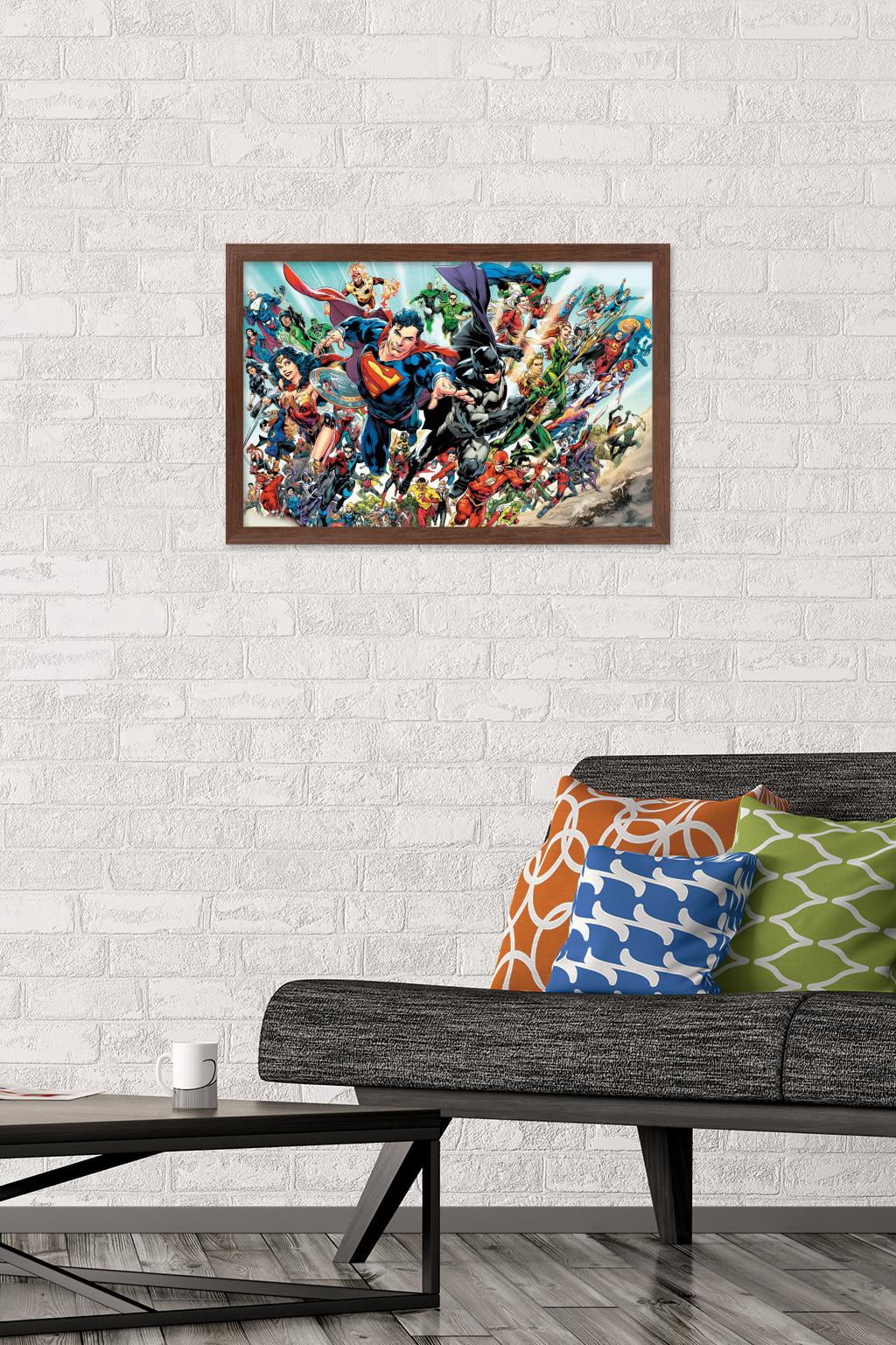 DC Comics - Justice League Rebirth - Group Wall Poster, 14.725" x 22.375", Framed