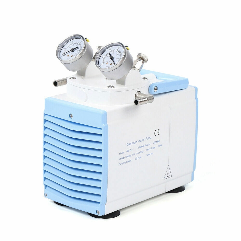DENSET 0.5A Oil Free Diaphragm Vacuum Pump For Vacuum Filtration Lab Tool 30L/min 110V