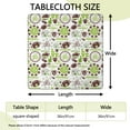 thumbnail image 2 of Green Football Monogram Pattern Square Fitted Tablecloth with Elastic Edge,Square Table Cover,Washable Elastic Table Cover for Home Kitchen Party Decor 36"x36", 2 of 6