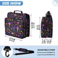 thumbnail image 3 of Zipper Binder with Shoulder Strap 2 inch 3 Ring Waterproof File Folder Organizer Bag 500 Sheet Rainbow Mushrooms, 3 of 8