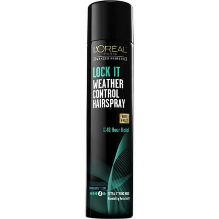 L'Oreal Paris Advanced Hairstyle LOCK IT Weather Control Hairspray, 8.25 (Best Hairstyle For Sports)