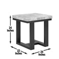thumbnail image 2 of Pemberly Row Gray Marble and Espresso Wood 3-piece Coffee Tables Occasional Set, 2 of 10