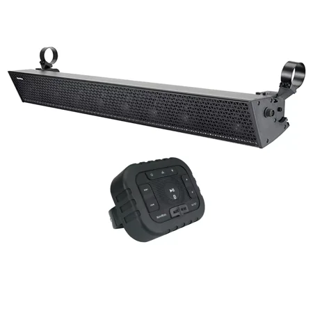 NavAtlas NS35A Amplified 35" Soundbar with NA1BT Cage Mount Bluetooth Controller for ATV/UTV, Golf Carts and Marine - New